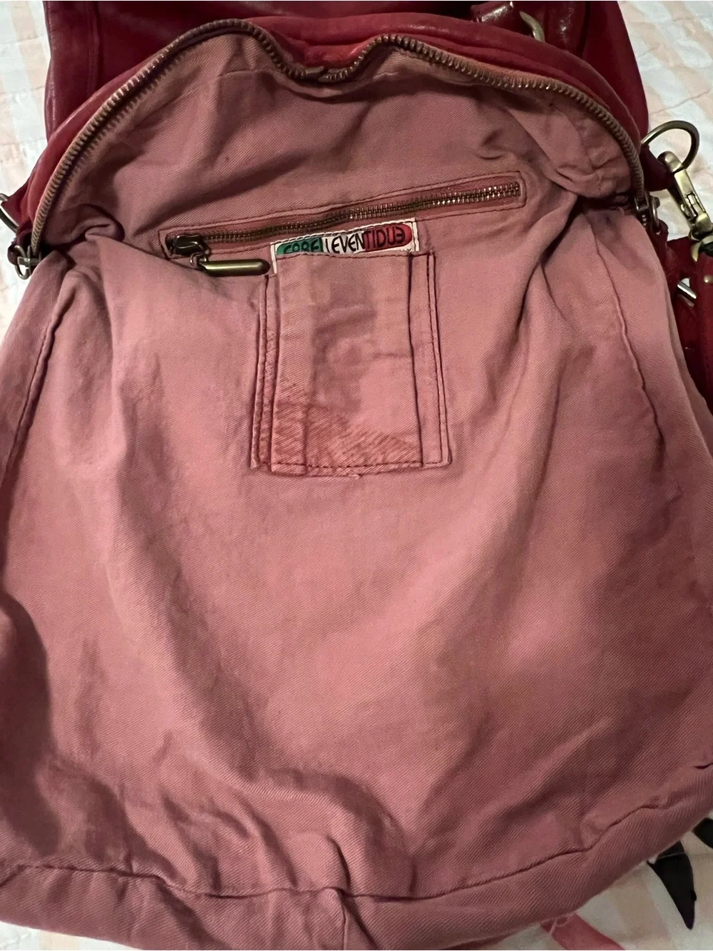 ERRELLEVENTIDUE Red Leather Handbag